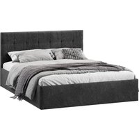 Кровать Трия Джоли Тип 1 универсальный 140x200 (микровелюр Wellmart Graphite)