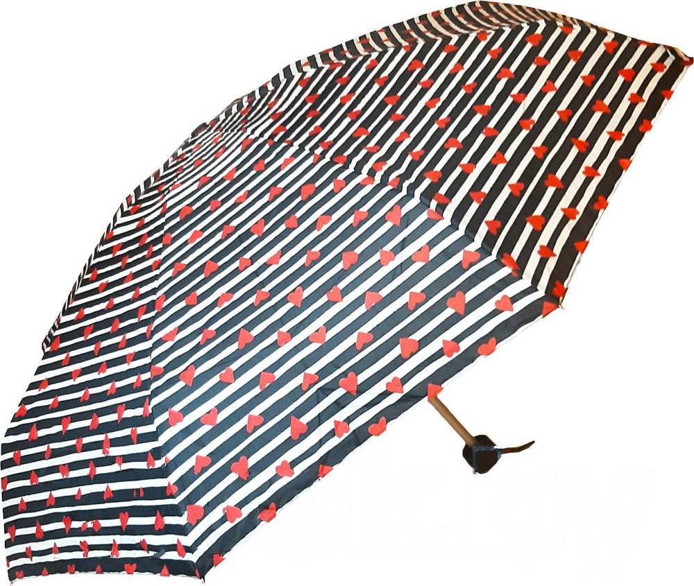 

Складной зонт RST Umbrella Сердечки ВУ-807 (черный)