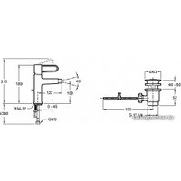 Смеситель Jacob Delafon Odeon Rive Gauche E21033-BL-CP