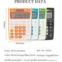 Бухгалтерский калькулятор Deli E1238/OR