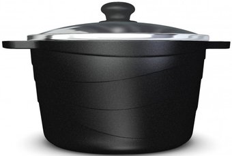 Кастрюля Нева металл посуда (НМП) Каменная Черный гранит 186630