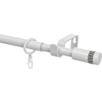 Карниз для штор Sundays Home Имидж Раздвижной 16/19мм 1-рядный (белый глянец, 1.6-3м)