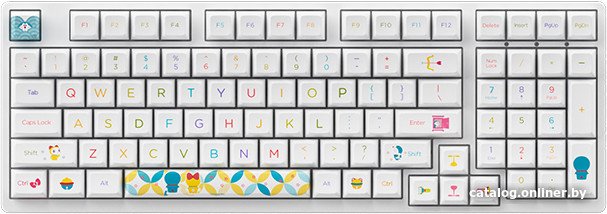 Клавиатура Akko 3098B Doraemon Rainbow (Akko CS Jelly Pink)