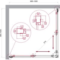 Душевой уголок BelBagno Luce-A-2-100-C-ORO в Бресте