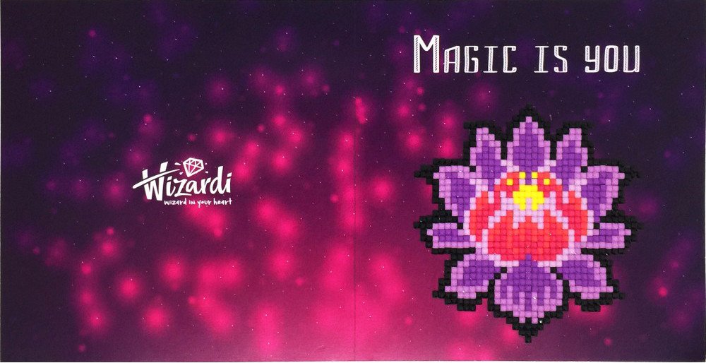

Набор для создания поделок/игрушек Wizardi Открытка. Магический лотос Wc0139