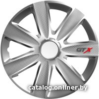 Набор колпаков на диски Versaco GTX 15" 15GTXCARBONS (4шт, карбон/серебристый)