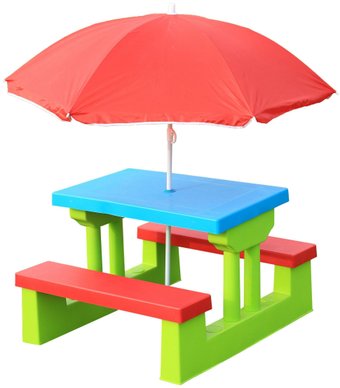 Игровой стол UNIX kids Стол садовый с зонтом PTGARDTBU