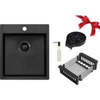 Кухонная мойка ZorG ZRE 4551 graphite+ринзер+коландер+дозатор в Бресте