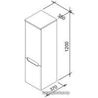  Ravak Шкаф-пенал Classic SB 350 X000000942 (правый, латте/белый)
