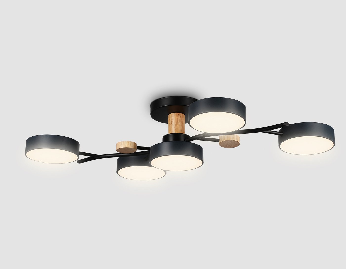 

Припотолочная люстра Ambrella light FL4835/5 BK