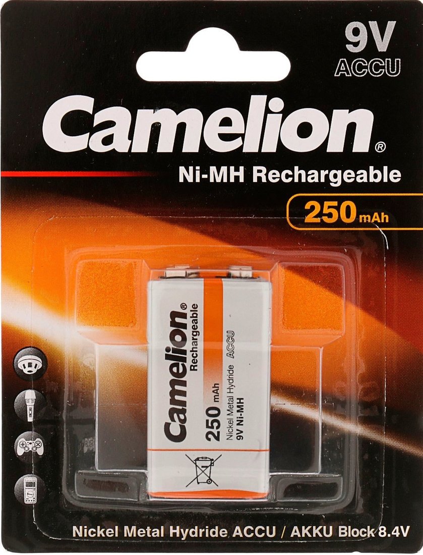 

Аккумулятор Camelion HR6F22 250 mAh NH-9V250-BP1