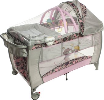 Манеж-кровать ForKiddy Arena lux 2020 (розовый)