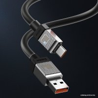 Кабель Baseus CoolPlay Series USB Type-A - USB Type-C (1 м, черный)