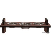 Миски на подставке Чешир Царь 3 миски 200 мл (коричневый)