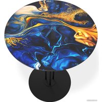 Журнальный столик Sheffilton SHT-CT55/H43 (синий сапфир/черный муар)