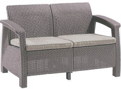 

Садовый диван Keter Corfu Love Seat 227644 (капучино)