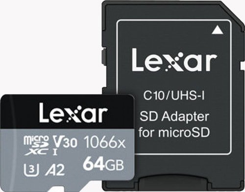 

Карта памяти Lexar microSDXC LMS1066064G-BNANG 64GB (с адаптером)