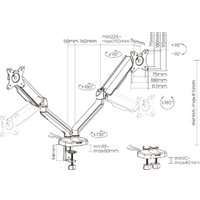 Кронштейн для монитора ErgoSmart Power Black DBL U