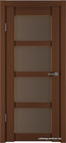 Межкомнатная дверь IstokDoors Горизонталь-12 ДЧ 90x200 (каштан мелинга/стекло бронза)