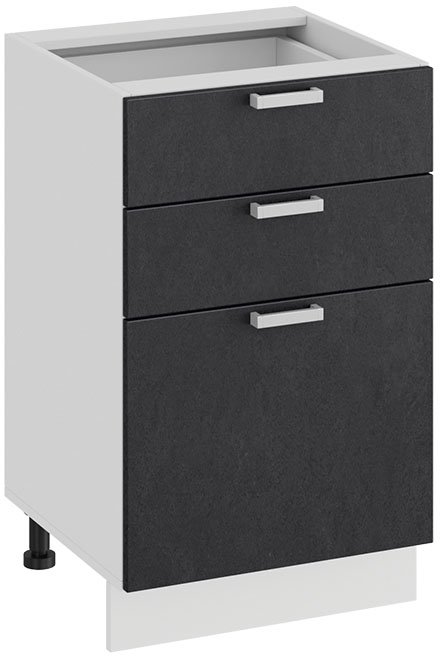 

Шкаф напольный Трия Гранита 1Н5Я3 (белый/бетон графит)