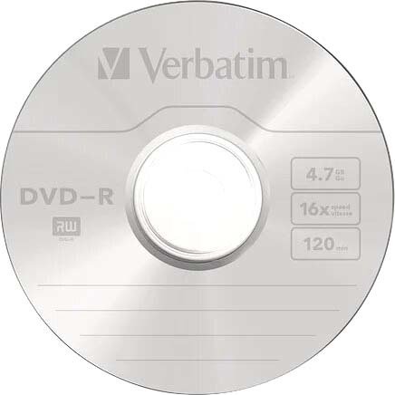 

DVD-R диск Verbatim 4.7Gb 16x 43791_1 (1 шт.)