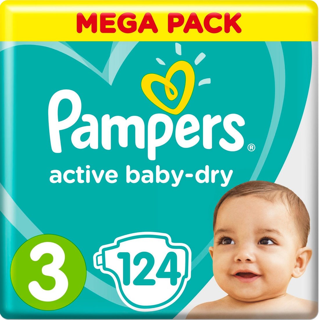 

Подгузники Pampers Active Baby-Dry 3 Midi (124 шт)