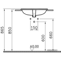 Умывальник Vitra S20 55x45 [5465B003-0001]