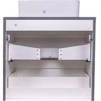  Symbolite Тумба под умывальник Атлантика 70 Люкс Plus 2 ящика со столешницей (подвесная, бетон темный)