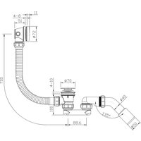 Сифон Roxen R70C-CH