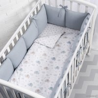 Детский комплект постельного белья Perina Fancy F3-01.10 (слоники голубые)