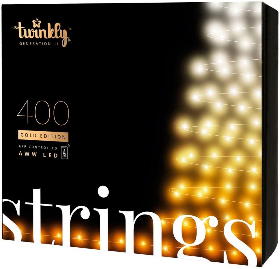 Светодиодная гирлянда Twinkly Strings Gold Edition 400 LED с Wi-Fi и Bluetooth