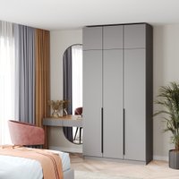 Шкаф распашной Soma Lord Black 3-х створчатый 120x240 (серый)