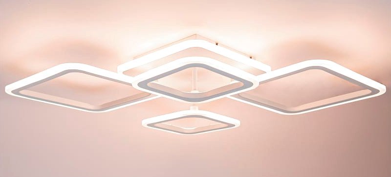 

Припотолочная люстра Glanzen LED-0070-SQUARE-white