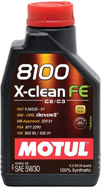 

Моторное масло Motul 8100 X-clean FE 5W-30 1л