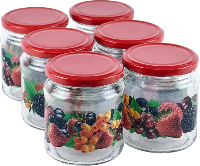 

Набор контейнеров Promsiz Ягоды с крышкой Р22б.77.6.450/ДКЯ (450мл, 6шт)