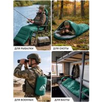 Спальный мешок RSP Outdoors Lager 450 L (зеленый, 220x75см, молния слева)