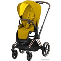 Универсальная коляска Cybex Priam IV (2 в 1, mustard yellow/rose gold frame)