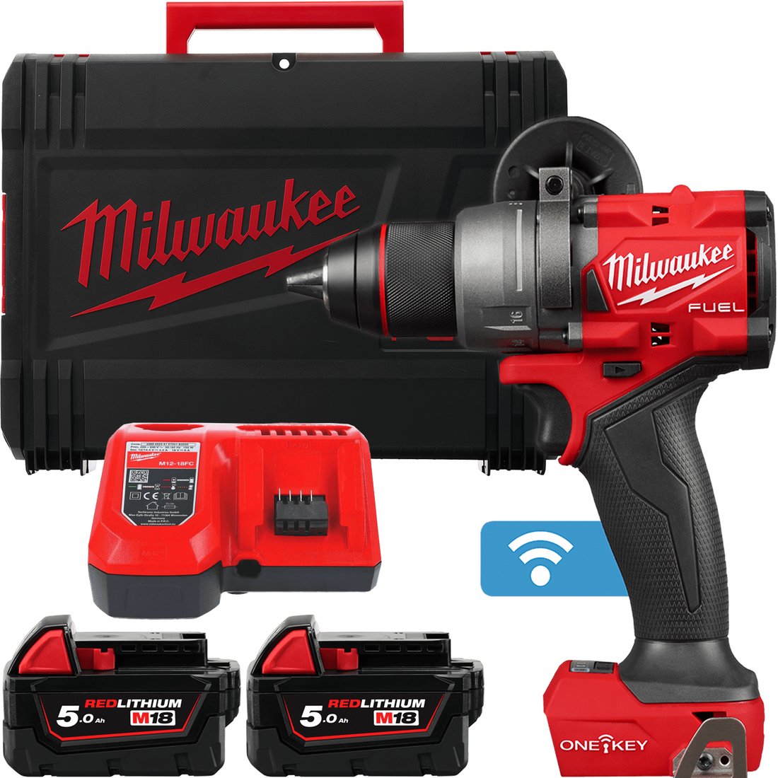 

Дрель-шуруповерт Milwaukee M18 FUEL M18ONEDD3-502X 4933492802 (с 2-мя АКБ 5 Ач, кейс)