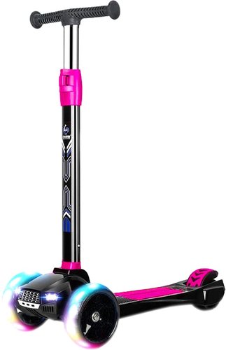 Трехколесный самокат Scooter Jetta 1620 (черный/розовый)