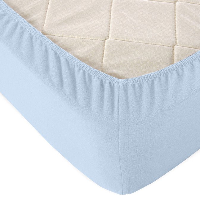 

Постельное белье Alleri Трикотажная на резинке 70x200x20см (небесный)