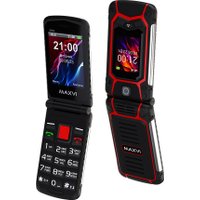 Кнопочный телефон Maxvi E10ds (красный)