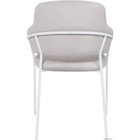 Стул с подлокотниками Алвест AV 448 (светло-серый бархат H-09/белый)