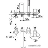 Смеситель Cezares PORTA-BVDM4-01