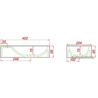 Умывальник Aqwella Unam 220 40x22 [T1.04.04D]