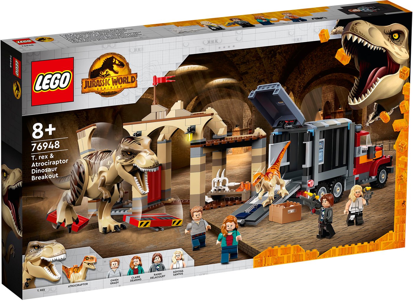 

Конструктор LEGO Jurassic World 76948 Побег атроцираптора и тираннозавра