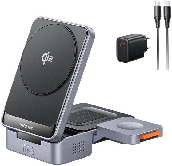 Беспроводное зарядное McDodo CH-519 22.5W USB Type-C с адаптером (черный)