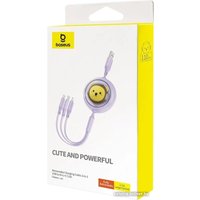 Кабель Baseus CB000063 USB Type-A - Lightning/USB Type-C/microUSB (1.1 м, фиолетовый)