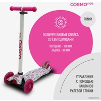 Трехколесный самокат Cosmoride Funny S910W (сердечки)