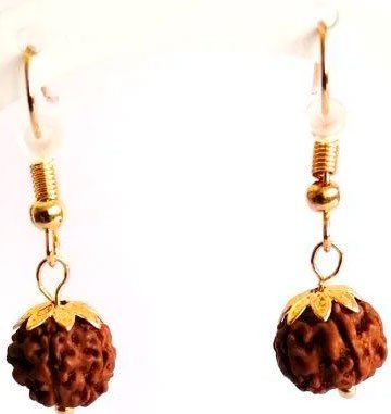 

Серьги Handmade ИП Егорова Рудракша 10мм цвет золото
