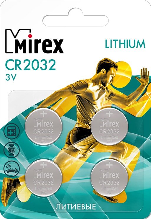 

Батарейка Mirex CR2032 4 шт CR2032-E4